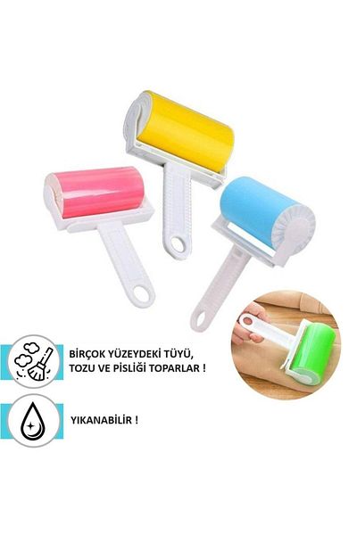 optana Cat Dog Pet Hair Collecting Adhesive Washable Hair Collector Roller