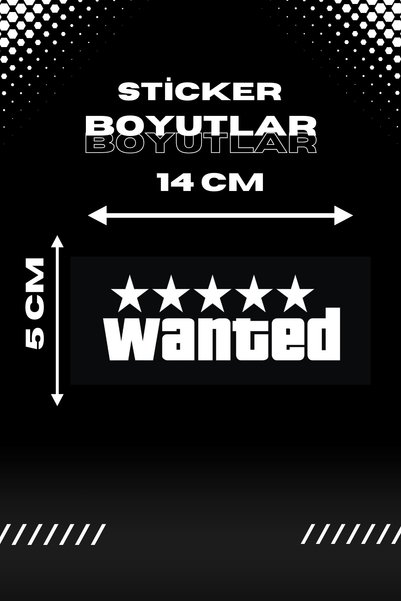 Banxtre Dekoratif Beyaz Wanted Sticker Motor-Araba için Etiket 14CMX5CM (1 Adet)