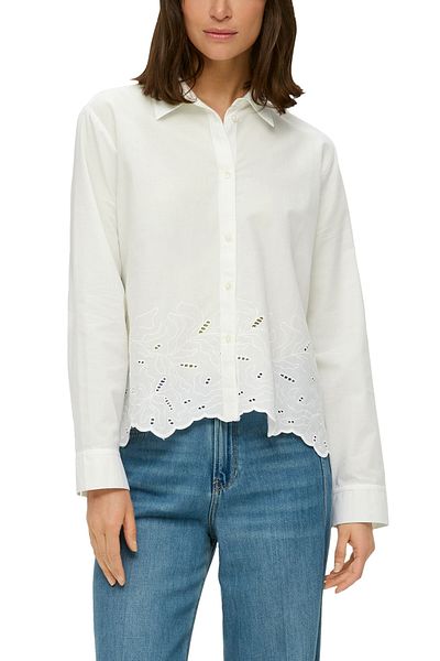 s.Oliver Langarmbluse mit Broderie Anglaise