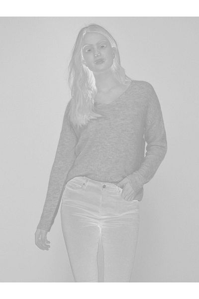 Vero Moda Strickpullover VMCREWLEFILE LS V YAKA BLUZ NOOS