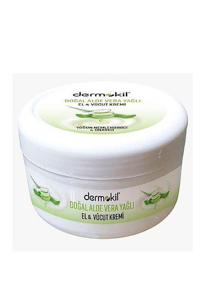 Dermokil Aloe Vera 220 ml - Hand and Face Care Cream, Natural