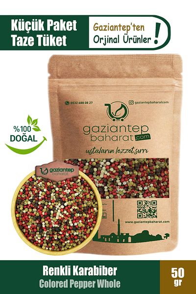 Gaziantep Baharat Colored Black Pepper 50gr