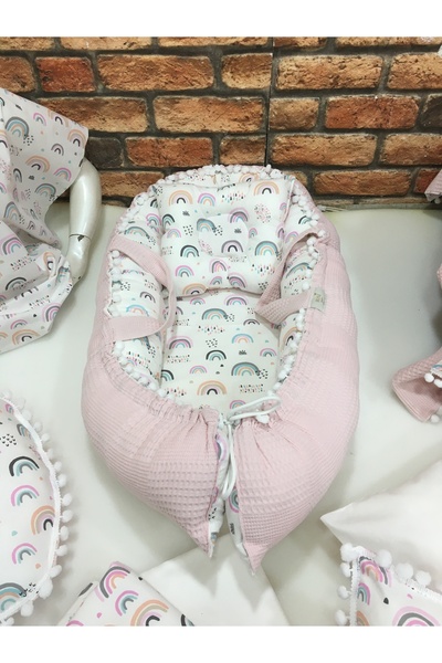 BUSEBABYHOME Çok Amaçlı Babynest , Puset Örtüsü , Alt Açma Ve Battaniye, Nevresim Takımı 15'li Set Bebek Çeyizi