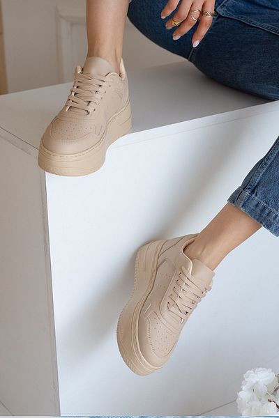Allyup Pantofi de sport albi de zi cu zi pentru femei, cu șireturi, ușoare, groase, cu talpă înaltă, pantofi sport respirabili 451
