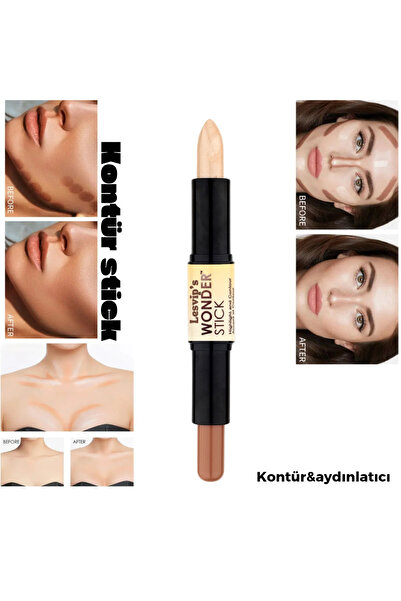 Lesvip's Wonder stick çift taraflı stick krem kontür & aydınlatıcı 03