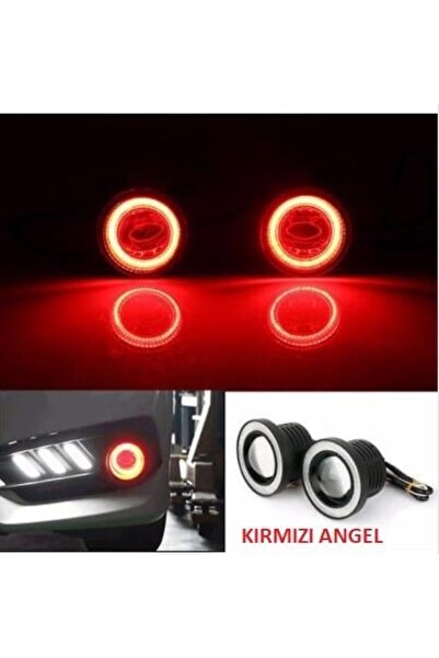 OTOMOR AKSESUAR Universal Mercekli Angel Sis Farı Metal Su Geçirmez 89 mm Kır...