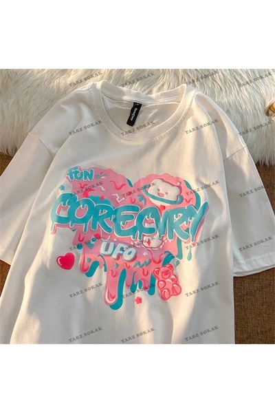 Adrift Y2K Unisex Harajuka Anime Ρετρό Kawai Kuromi T-shirt Κωδικός Rertr Tar...