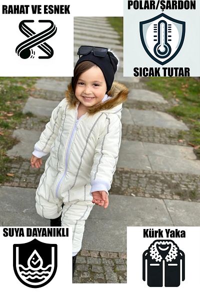Ares Kids Fashion Hooded Unisex Snow Jumpsuit Water Resistant Children's and Baby's Clothing Boys Girls Holiday