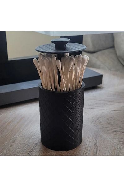 DESIGNBY Кутия за памучни тампони, кутия за памучни пъпки, органайзер за грим