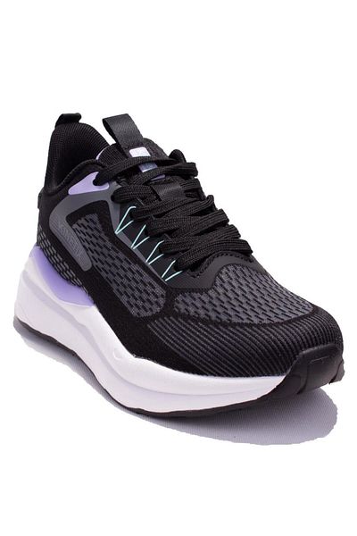 Kinetix Toria Tx Black White Orthopedic Daily Women's Sports Shoes