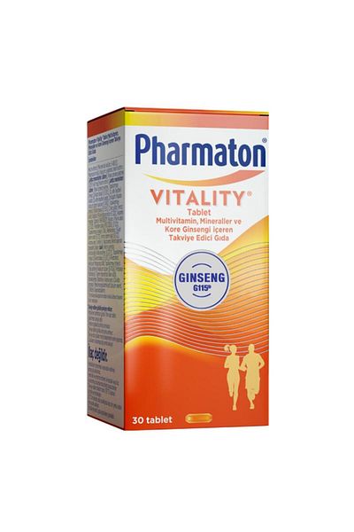 Pharmaton Vitality 30 Tablets - Ginseng G115, Multivitaminer and Minerals