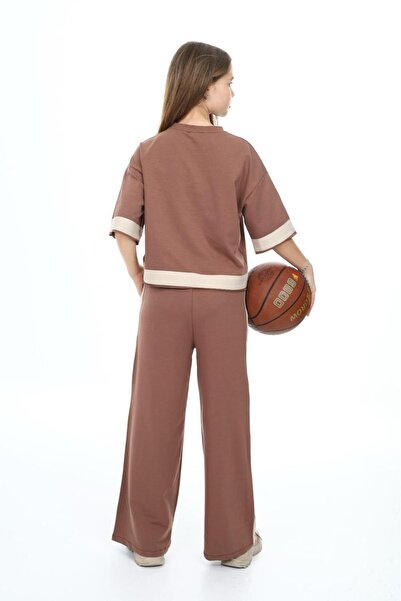 Jannock Σετ αθλητικής φόρμας κοριτσιού 100% βαμβακερό μεγάλο με μισό μανίκι και κάτω