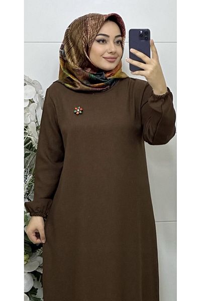 Ebrarengiz Moda ΛΙΝΟ ΓΥΝΑΙΚΕΙΟ ΦΟΡΕΜΑ ΜΕ ΚΑΡΦΙΤΣΑ