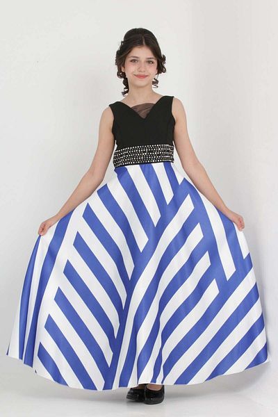 Jannock Rochie de seara pentru fete, lungi, din tafta, design special