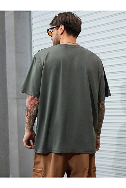 Deocept Smoked Oversize T-shirt Eagle Printed