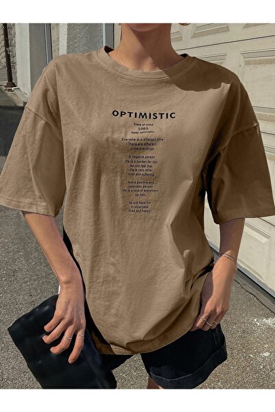 Deocept Oversize μπλουζάκι Optimistic Printed