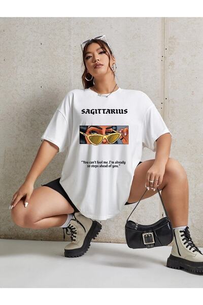 Deocept Μπλουζάκι Sagittarius Printed White Oversize
