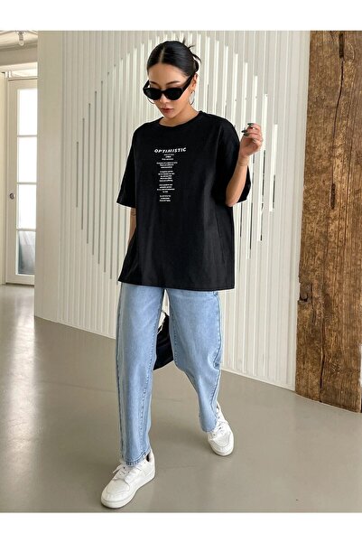 Deocept Oversize μπλουζάκι Optimistic Printed