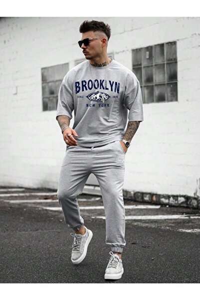 Deocept Бруклінський принт Oversize чоловічий футболка Свободний Boyfirend