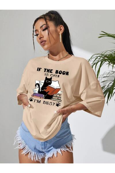 Deocept Toprak Oversize T-shirt If The Book Printed