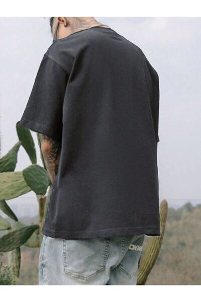 Deocept 7-цифрова надрукована велика чоловіча футболка в стилі бойфренд