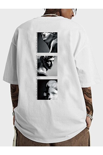 Deocept Ανδρικό μπλουζάκι Casual Boyfirend - See You Printed Oversize