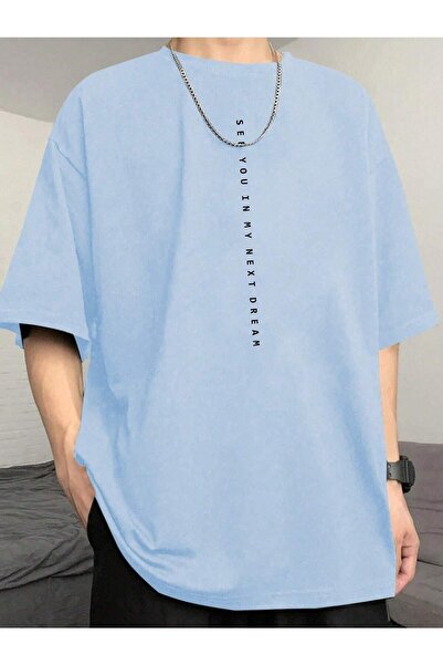 Deocept See You Printed Oversize ανδρικό μπλουζάκι Casual Boyfirend