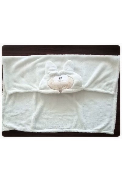 Battaniye Evi Unix Baby Double Sided Hooded Blanket 100% Polyester
