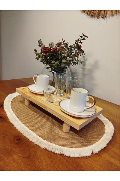 AR&MA WOOD Wooden Riser & Presentation Rack & Wooden Stand & Serving Plate & Breathing Plate & Breakfast Plate & Presentation