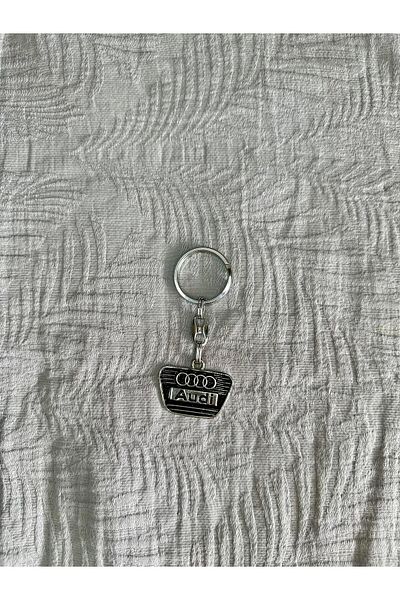 OTOMOR AKSESUAR AUDI METAL SILVER COLOR KEYCHAIN OLD STYLE