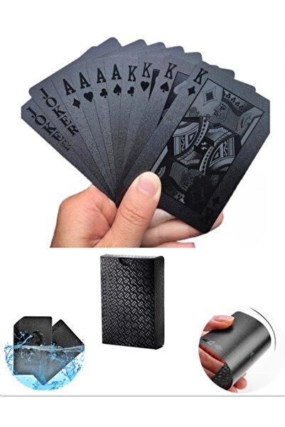 Boldy Siyah Oyun Kartı Siyah Kaplama Iskambil Kağıdı Poker Kartı Oyun Kağıdı ...