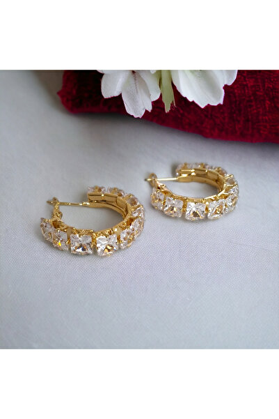 DaliShop Vip Seri Xupıng Zirkon Taşlı Halka Küpe