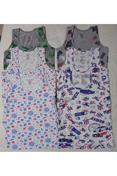 Sedef Yıldızı Mother-of-pearl Star 1086 Boy Patterned Suspender Athlete (pany...