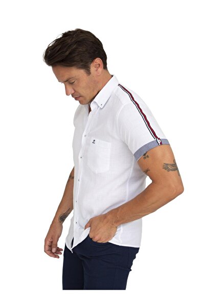 SIR RAYMOND TAILOR GOLF CLUB 1877 Si9810903 - Men's White Regular Fit Comfortable Fit Short Sleeve Shirt