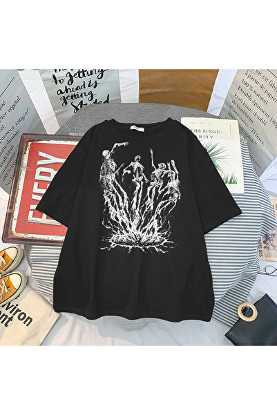 GALASHOP Punk Dark Grunge Gothic Skull T-shirt mod69