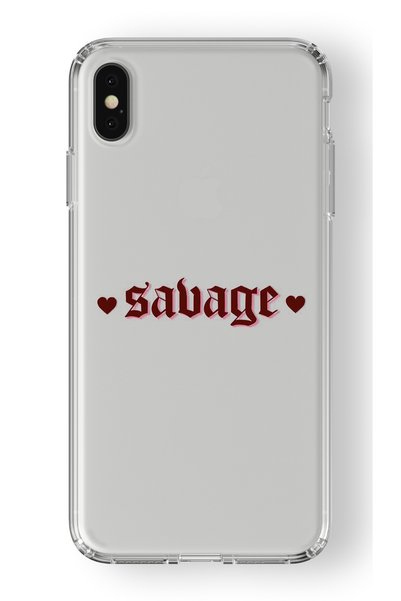 Multitronic حافظة شفافة مطبوعة بتصميم Savage متوافقة مع هاتف Iphone X وXs