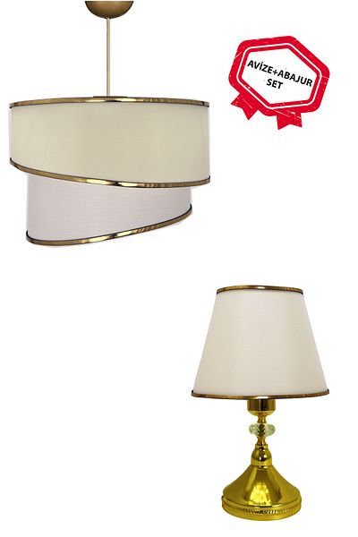 BBY HOME & DESIGN Alvin Model CHANDELIER-LAMPSHADE-COMMIDINE Set