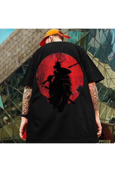 GALASHOP تي شيرت رجالي مطبوع عليه سيف الساموراي الياباني للجنسين Mod63