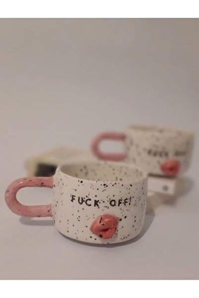 Mole Ceramic "Fuck Off!" Mottolu Seramik Bardak