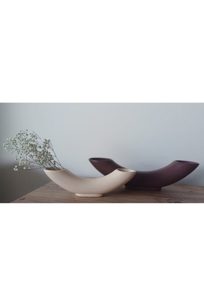 Mole Ceramic Seramik Vazo- İkili Set