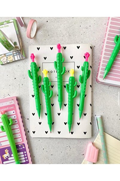 ÖZ KIRTASİYE Kaktüs Desenli 0.7 Uçlu Kalem 2'li Set