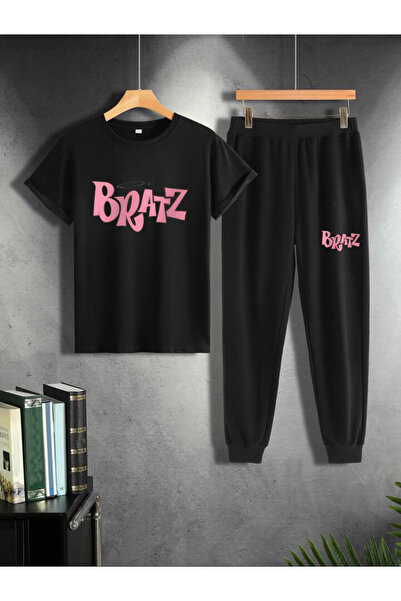 Serays moda بدلة رياضية للفتيات بطبعة براتز