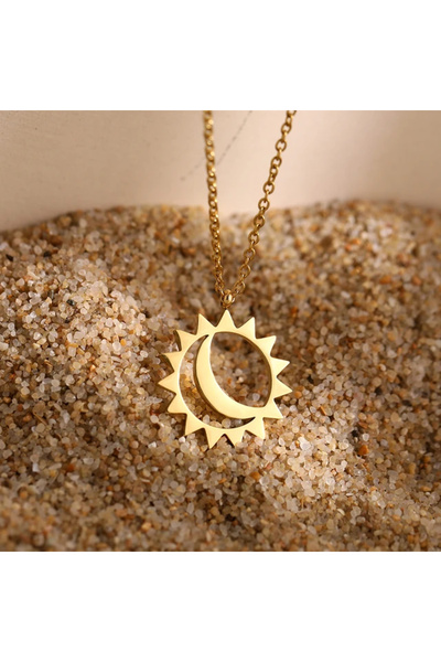 Ay Accessories Güneş Ay Gümüş Kolye