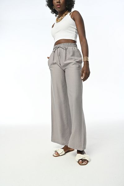 Orfeo Negro WOMEN'S COMFORTABLE MOULD BILL BEAD FABRIC PANTS