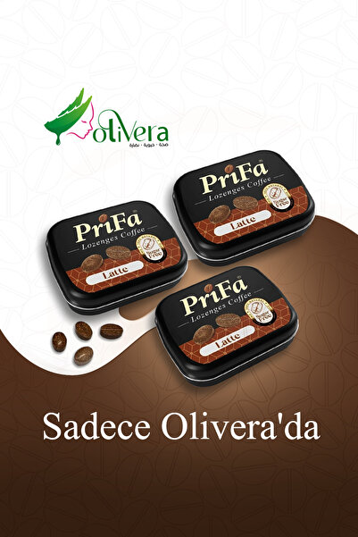 prifa 3 عبوات من أقراص قهوة لاتيه، قهوة حقيقية بدون سكر، قرص قهوة قابل للامتص...