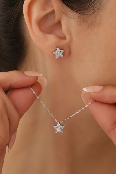 Nuva Atelier Yıldız Kolye - Küpe Set