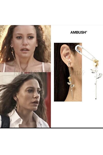 Serashine Şahsu Küpesi Şahmeran Dizisi Gül Silver Çengelli Iğne