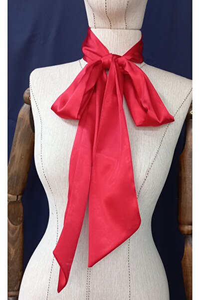 es moda shop Red Begonia Multifunctional Long Satin Scarf