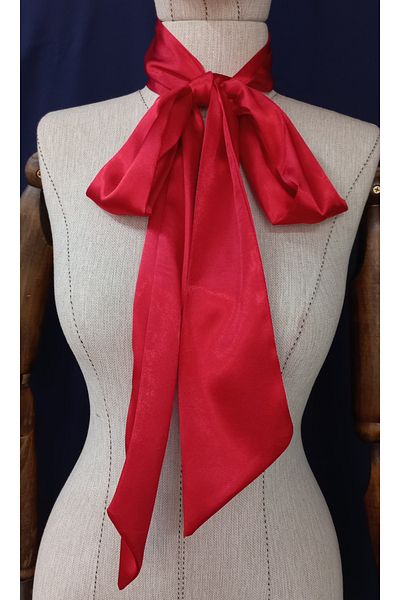 es moda shop Red Begonia Multifunctional Long Satin Scarf