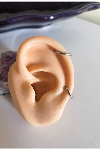 Bylin Sahte Yaylı Piercing /earcuff / Fake Septum /sahte Halka Küpe- 2 Li Set